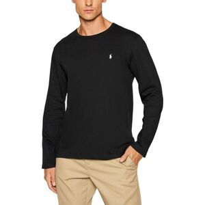 Ralph Lauren Black Cotton Long Sleeve Men's T-Shirt